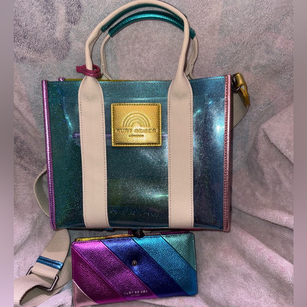 Colorful Tote and Wallet Set